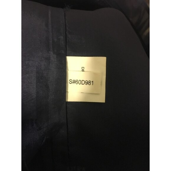 Phoebe Couture Navy Blue Semi Formal Silk Cocktail Dress Strapless Sweetheart 6 - Picture 10 of 12